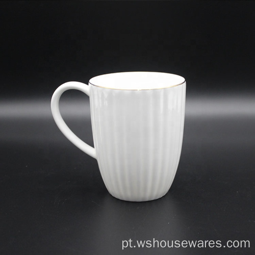 White 16pcs Hotel White em porcelana em relevo, louça de porcelana